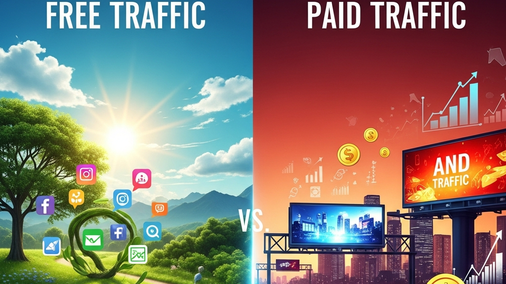 free traffic vs. paid traffic